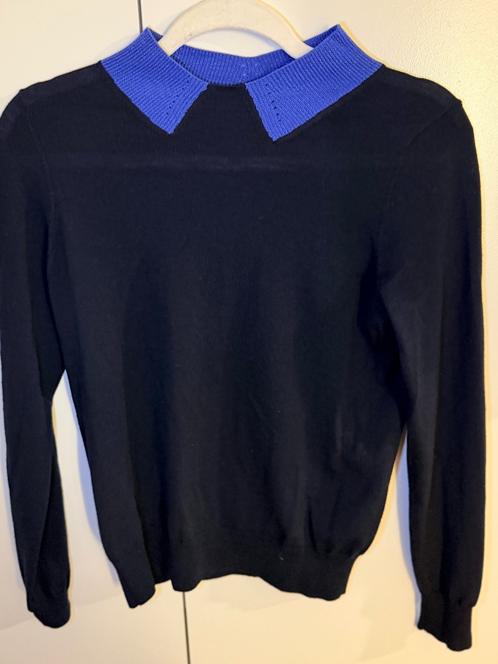 MARC BY MARC JACOBS  Color block sweater  - S - Black/ Cobalt Blue